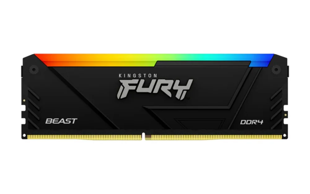 Memória Kingston Fury Beast, 8GB, 3200MHZ, DDR4, RGB, PRETO - KF432C16BB2A/8
