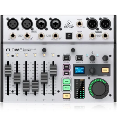Mesa de Som Behringer Flow 8, Digital, Bluetooth