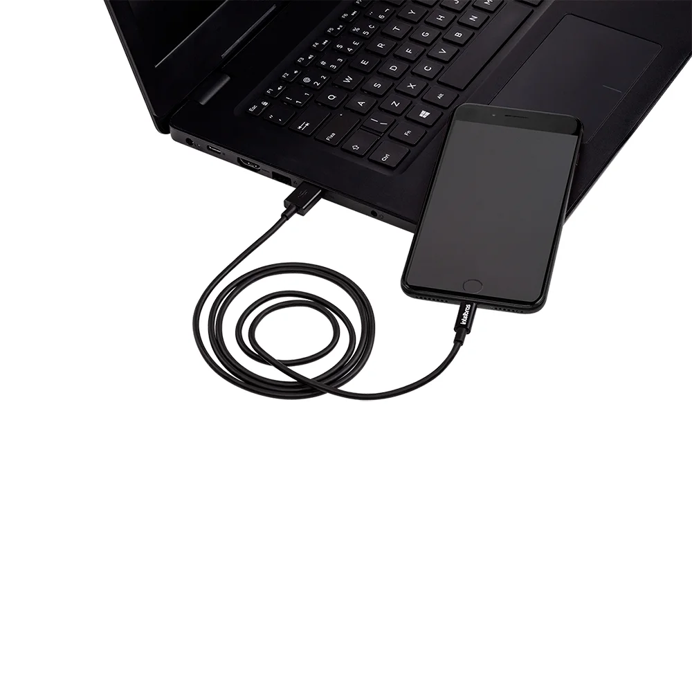 Imagem 4 de 5 do produto Cabo Intelbras Lightning, 1,2m, Preto - Eual 12pp