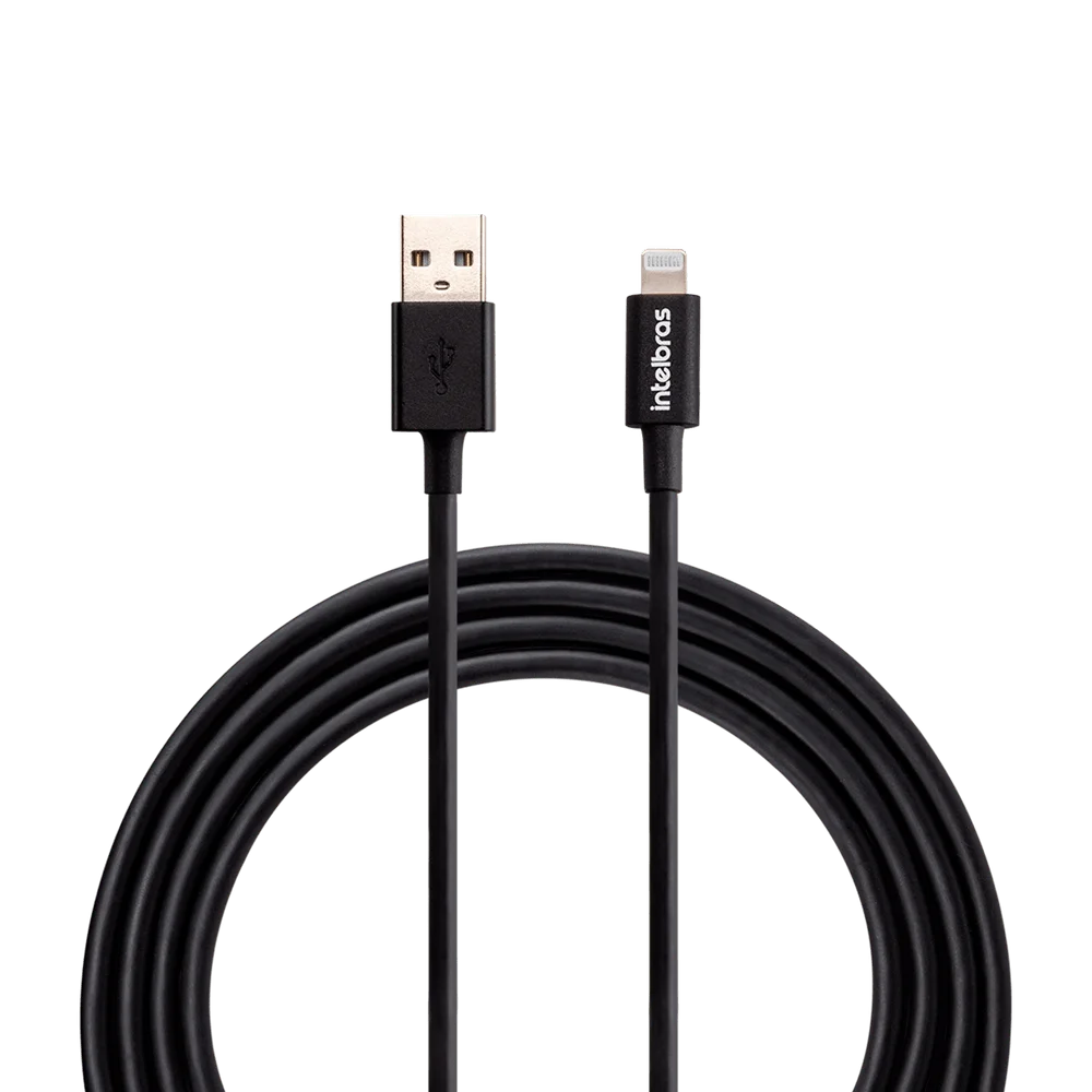 Imagem 5 de 5 do produto Cabo Intelbras Lightning, 1,2m, Preto - Eual 12pp