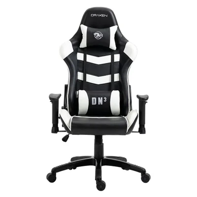 Cadeira Gamer Draxen Dn3, Giratória, Até 150Kg, Preto/Branco