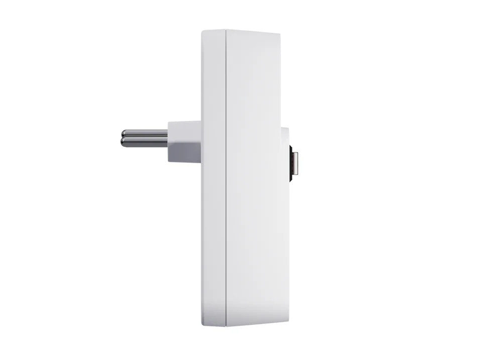 Imagem 3 de 4 do produto Adaptador Intelbras Eac 202, De 2 Tomadas E 2 USB, Branco