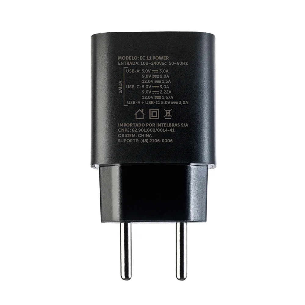 Imagem 3 de 5 do produto Fonte Carregador Intelbras USB Ec 11 Power, 20w, Preto