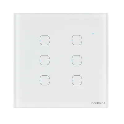 Interruptor Smart Intelbras, Wi-fi, Touch, 6 Teclas, Ews 1006 Br