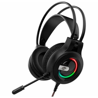 Headset Gamer K-Mex Ar63, LED RGB, USB, Microfone Flexível, 7.1, Preta