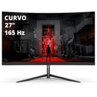 Monitor gamer curvo 27" polegadas 165hz full hd lcd/led preto mt007 bright   mergulhe no mundo dos games com estilo e velocidade!   ei, camarada gamer