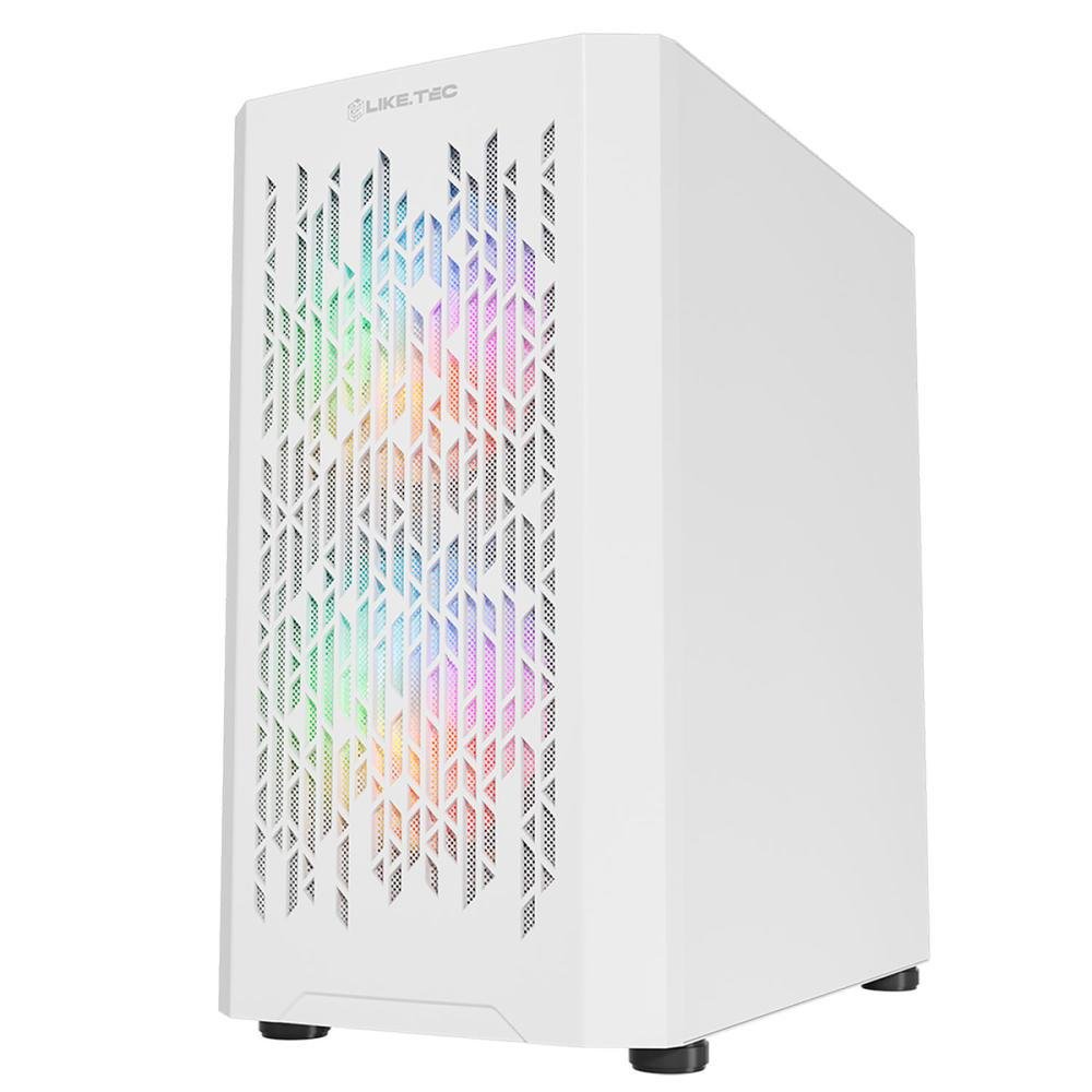 Gabinete Gamer Liketec Snow Revolution, RGB, Mid-tower, 3x Fans, Vidro Temperado -M-atx Sku:lc-mt-revolution-2052
