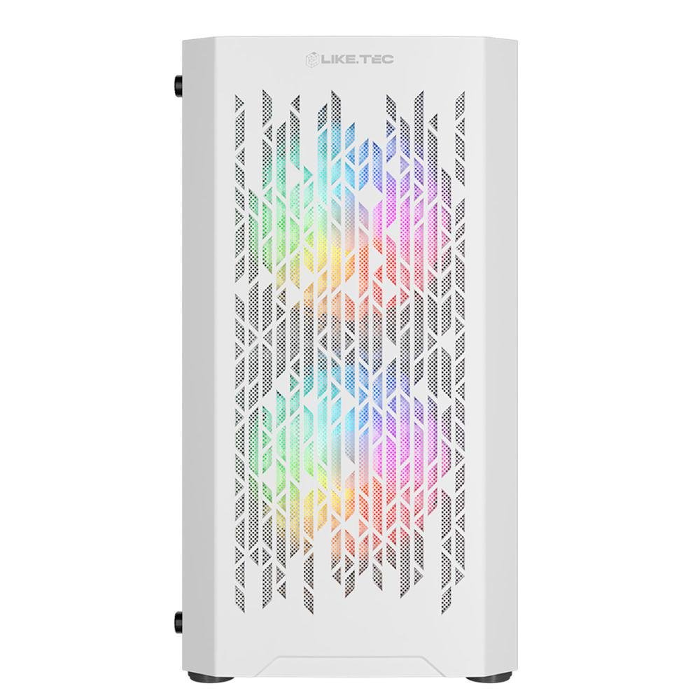 Imagem 5 de 5 do produto Gabinete Gamer Liketec Snow Revolution, RGB, Mid-tower, 3x Fans, Vidro Temperado -M-atx Sku:lc-mt-revolution-2052