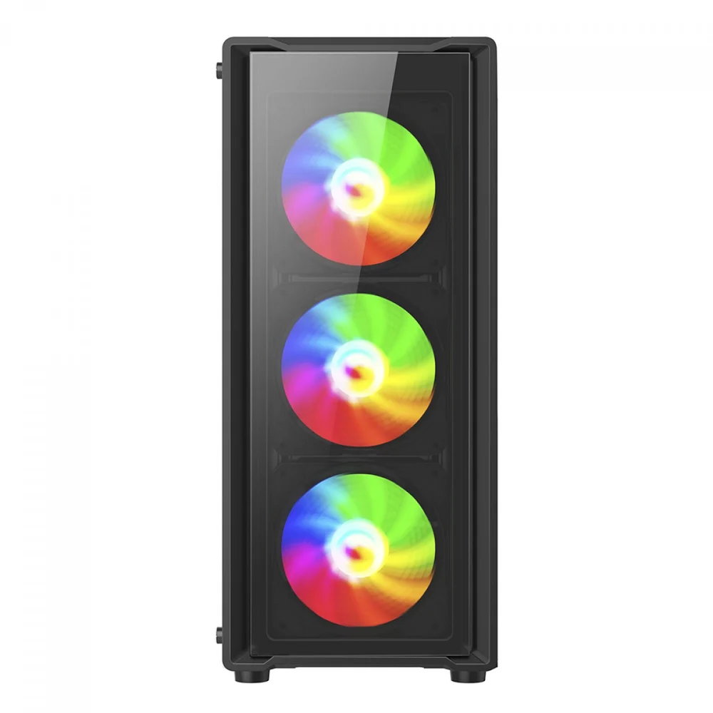 Gabinete Gamer Liketec Sigma, RGB, Mid-tower, 4x Fans, Lateral De Vidro Temperado, ATX, Preto