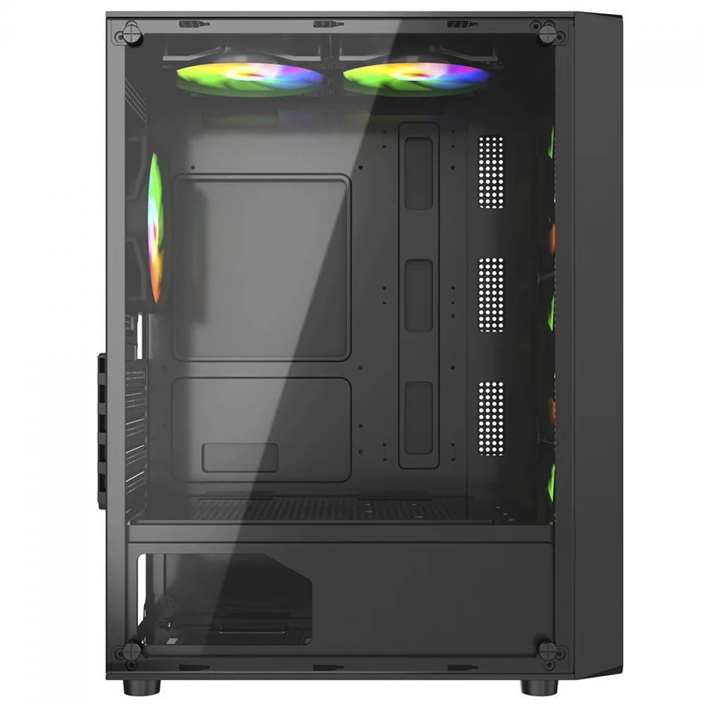 Imagem 4 de 5 do produto Gabinete Gamer Liketec Sigma, RGB, Mid-tower, 4x Fans, Lateral De Vidro Temperado, ATX, Preto