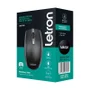 Mouse USB Letron Office, Duo, Preto E Cinza, Fio USB, Ergonomico