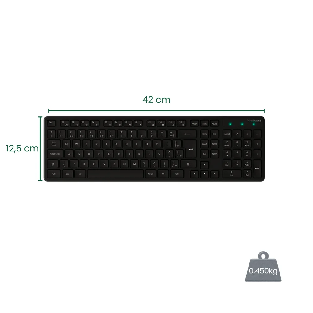 Imagem 4 de 5 do produto Teclado Intelbras USB, Com Fio, Preto, Abnt2 -  Tci10
