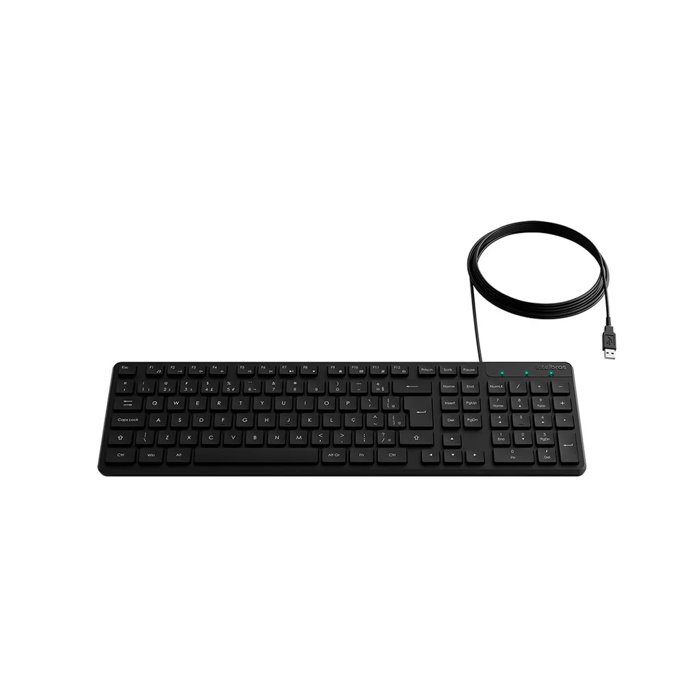 Imagem 5 de 5 do produto Teclado Intelbras USB, Com Fio, Preto, Abnt2 -  Tci10