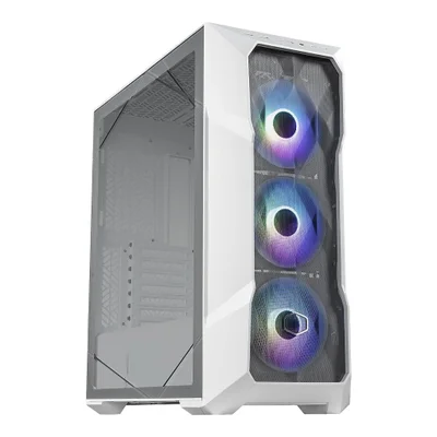 Gabinete Gamer Cooler Master Masterbox Td500 Mesh V2 White, Mid Tower, Vidro, Sem Fonte, 3x Fans, ARGB, Td500v2-wgnn-s00