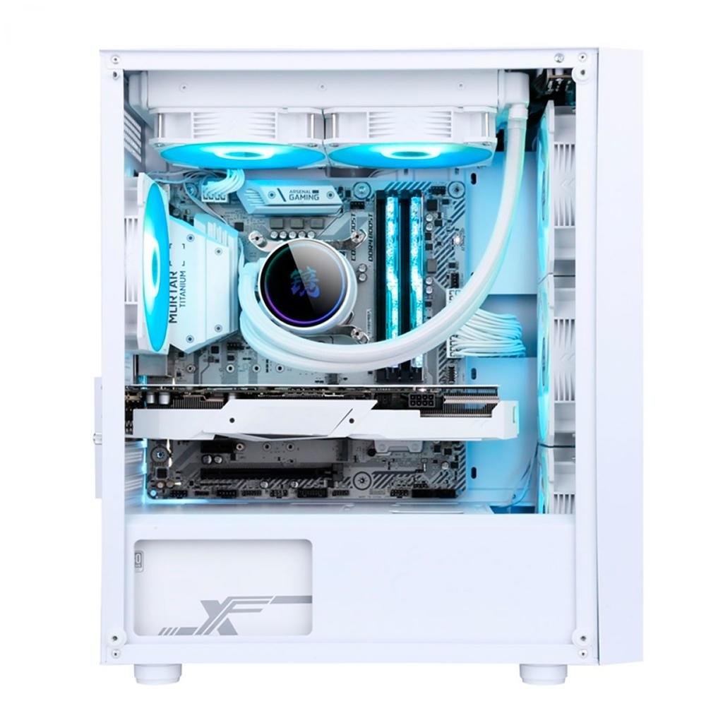Imagem 3 de 5 do produto Gabinete Gamer Liketec Orbital Snow, RGB, Mid-tower, 3x Fans, Mesh, Vidro Temperado, M-atx - Orbital - 2050