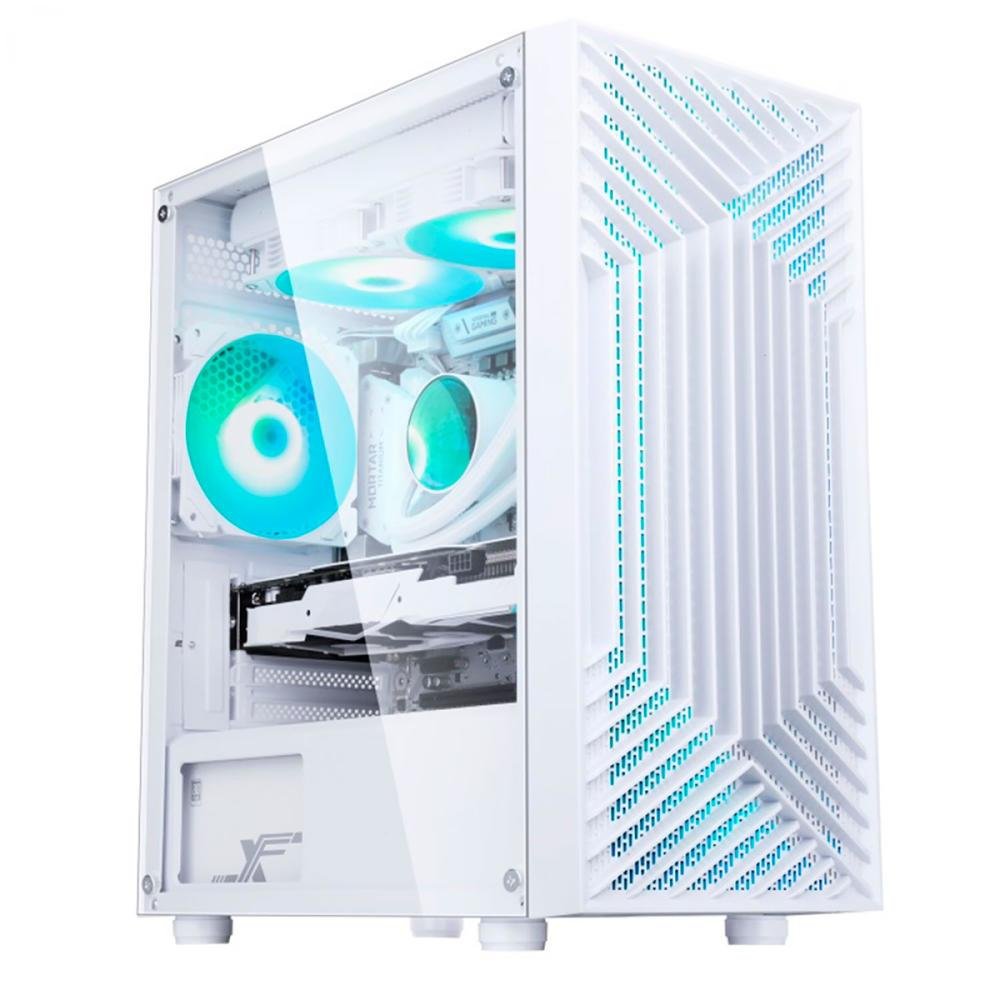 Imagem 4 de 5 do produto Gabinete Gamer Liketec Orbital Snow, RGB, Mid-tower, 3x Fans, Mesh, Vidro Temperado, M-atx - Orbital - 2050
