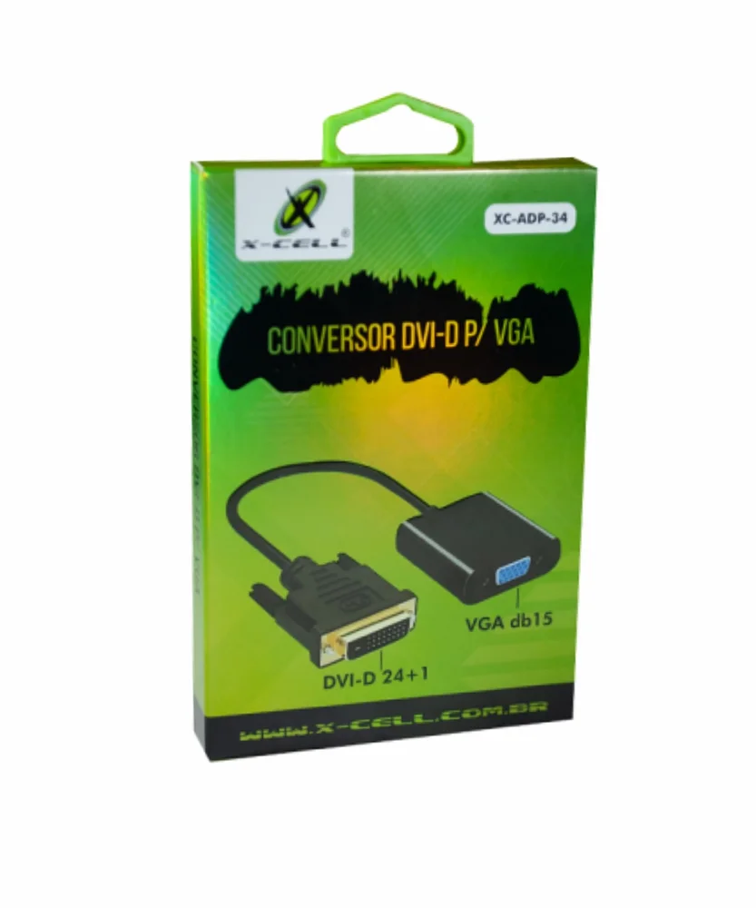 Imagem 3 de 5 do produto Cabo  Adaptador Conversor Dvi-d 24 +1 Pra, VGA X-cell Xc-adp-34