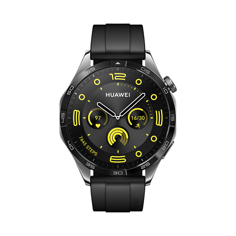 Smartwatch Huawei Gt4, 46mm, Tela 1.39", Resistência à Água, Design Geométrico, Monitoramento da Saúde, Preto