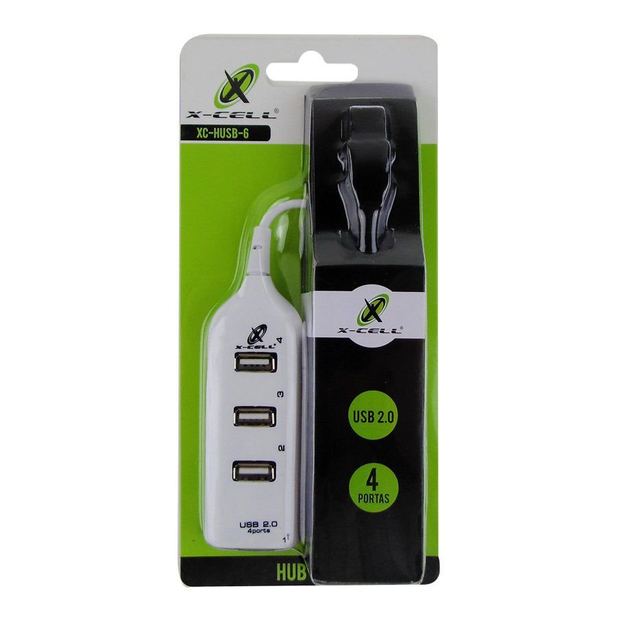 Mini Hub X-cell Garrafa, USB 4 Portas - Xc-Hub-6