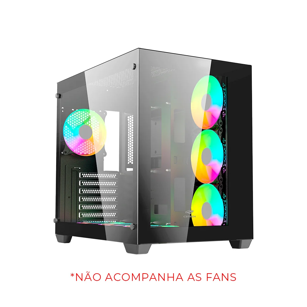 Imagem 2 de 5 do produto Gabinete C3tech Gaming Aquarius Mt-g910bk, Sem Fonte