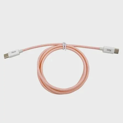 Cabo de Dados Oex USB Tipo-C Para USB Tipo-C, 1m, Candy, 30w, Rosa - Ce206