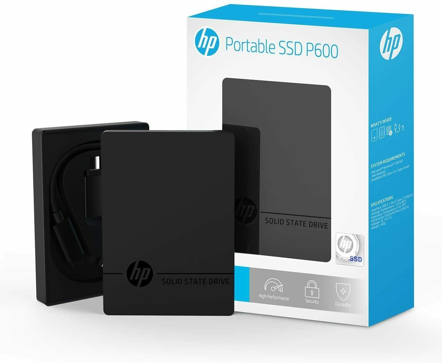 SSD Externo Hp 1tb, Portátil P600