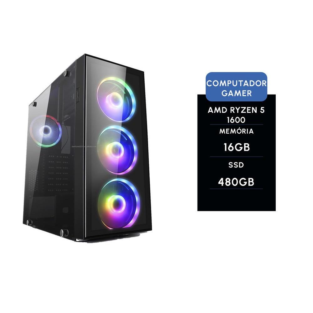 PC Gamer BRX AMD Ryzen 16GB SSD 480GB KaBuM - Main Image