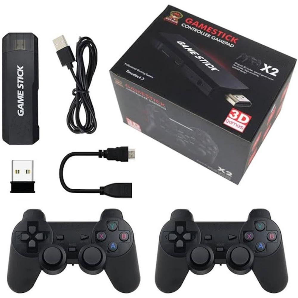 Game stick V2 30 mil jogos + 2 controles sem fio