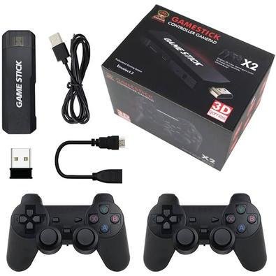 Video Game Retro 64gb 30 mil jogos 2 controles sem fio hdmi vários consoles