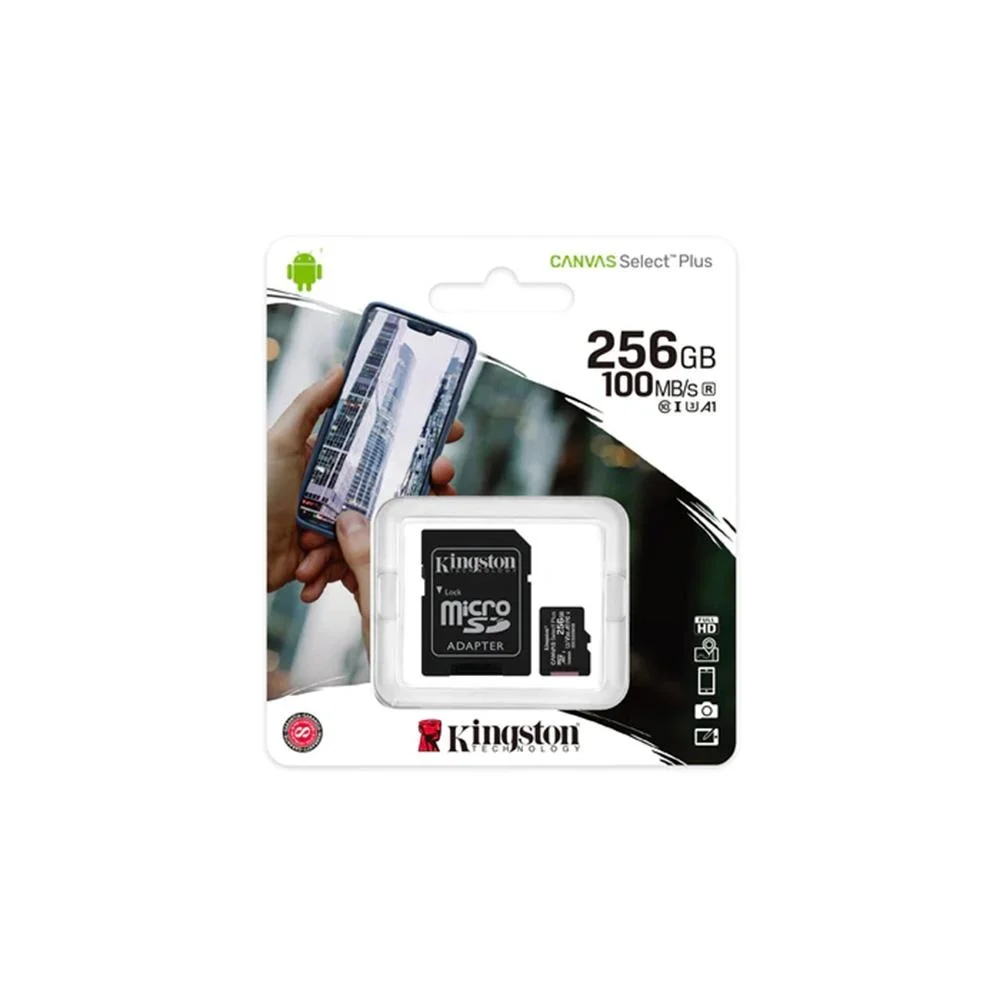 Cartão De Memória Micro SD Kingston Canvas Select Plus, 256GB Cartão De Memória Micro SD Kingston Canvas Select Plus, 256GB