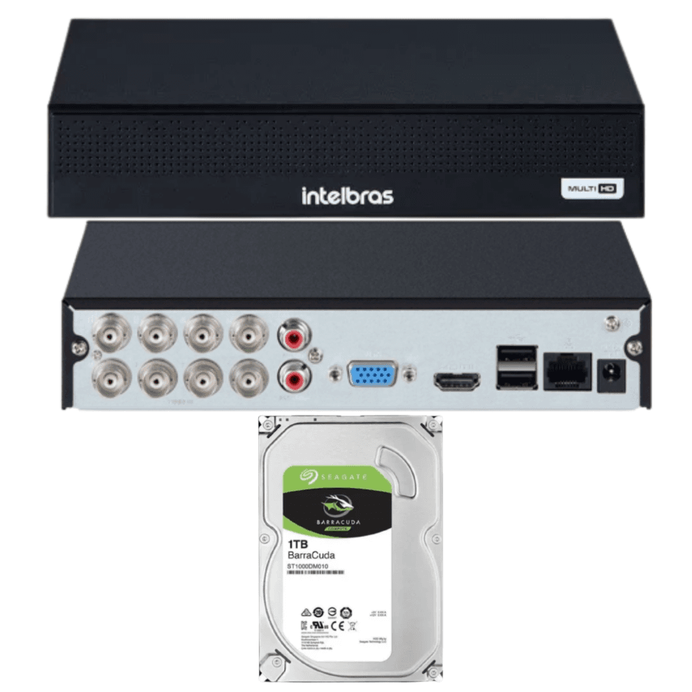 Dvr Intelbras 8ch Mhdx Multi HD 1TB KaBuM