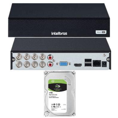Dvr Intelbras 8ch Mhdx Cloud, Hdcvi, Multi HD, 1TB