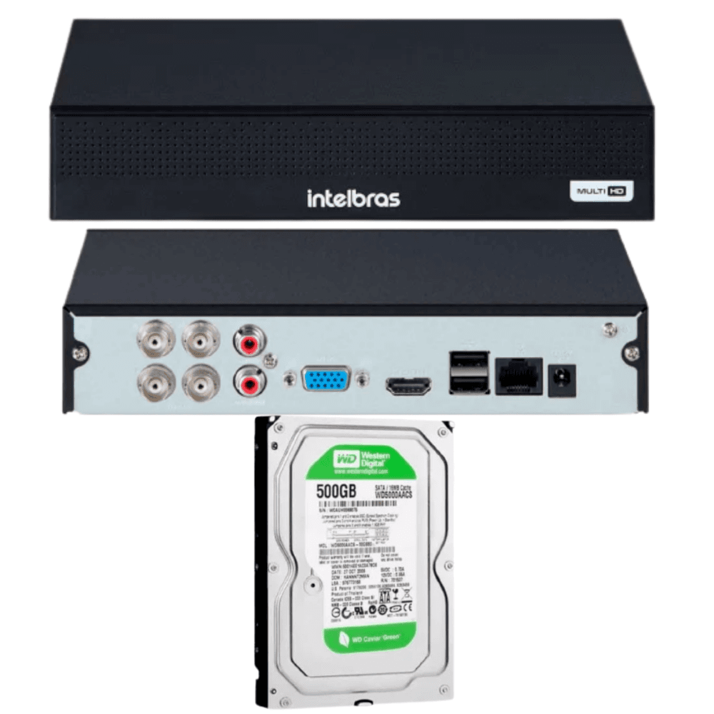 Dvr Intelbras Mhdx 4 Canais HD 500GB KaBuM