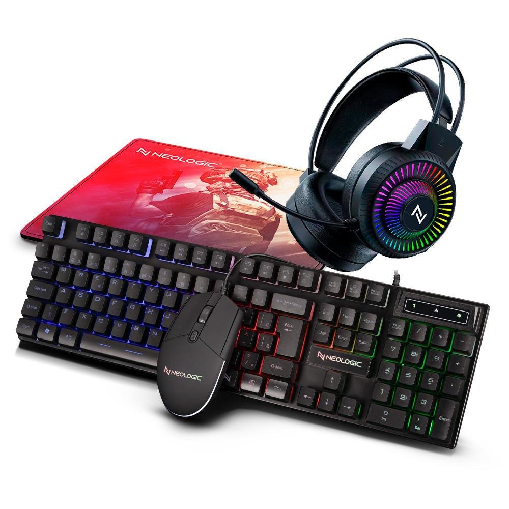 Kit Gamer Teclado Mouse Headset E Mousepad Kabum