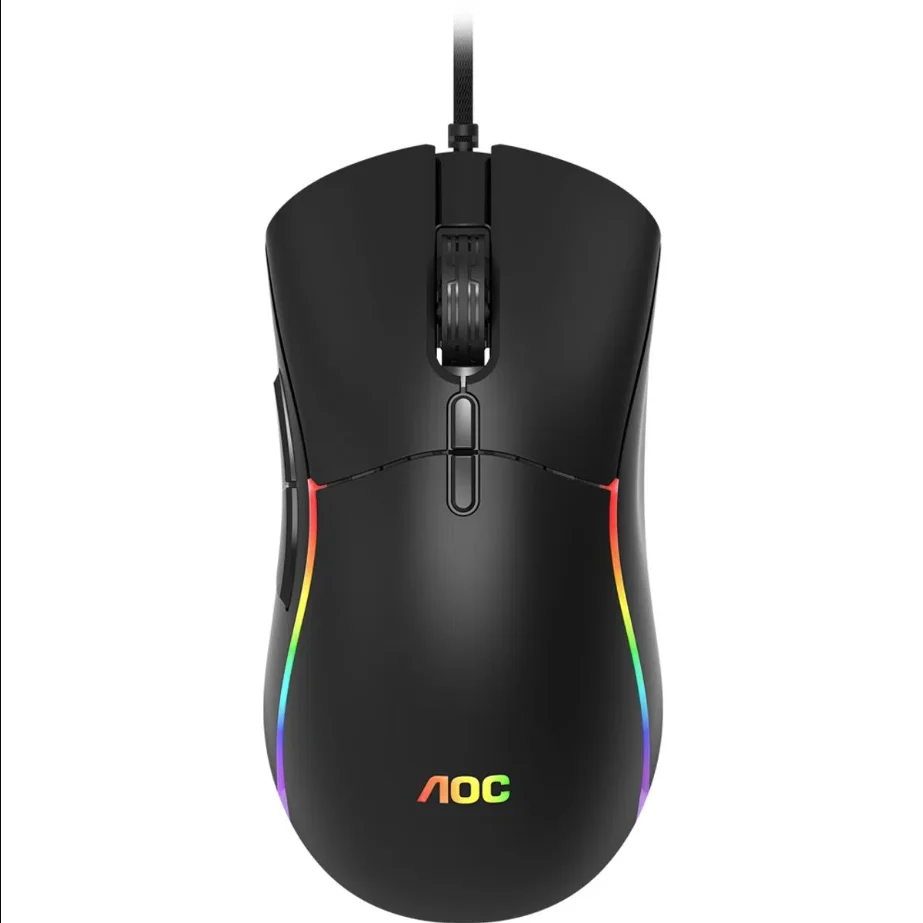 Mouse Com Fio Gamer Aoc, 12000 DPI, RGB, Ajuste De Peso - GM310B/FG Mouse Com Fio Gamer Aoc, 12000 DPI, RGB, Ajuste De Peso - GM310B/FG