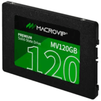 Especificações marca   macrovip modelo   mv120gb capacidade   120 gb velocidade de gravação   até 450 mb/s velocidade de leitura   até 520 mb/s fator 