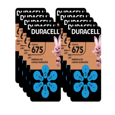 60 Pilhas Auditivas Nº 675 Duracell