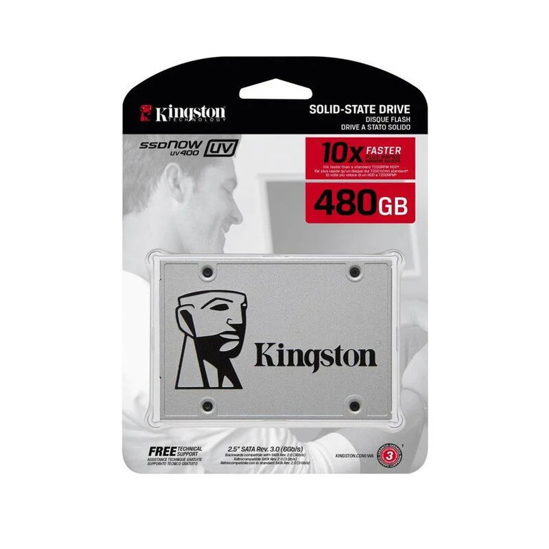 Disco Sólido Interno Kingston 480G, 480GB, Preto - Sa400s37