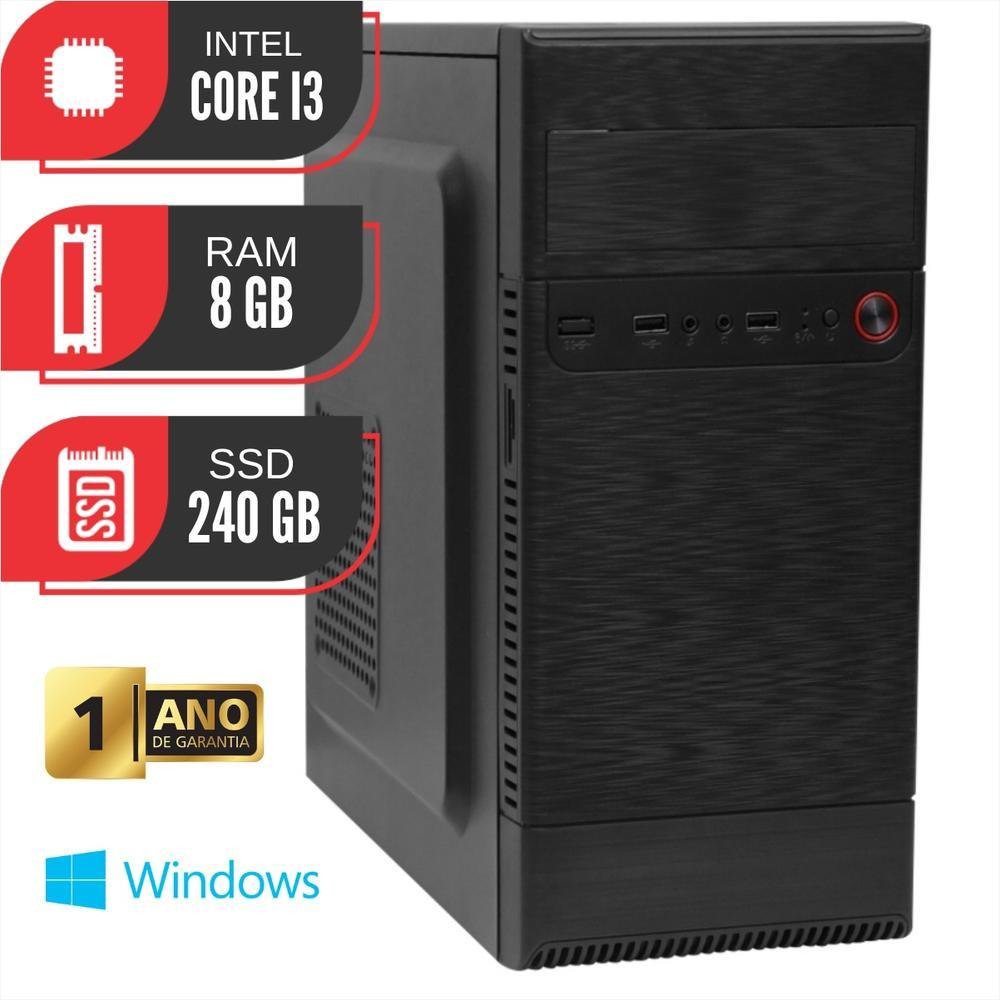 Computador Brasil Pc Intel I3550 8GB 240GB KaBuM