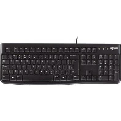 Teclado Logitech K120 Com Fio, Usb Abnt2, Tecla Ç, Resistente