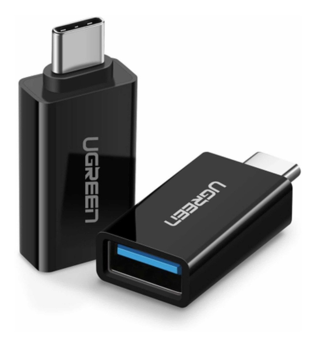 Adaptador Ugreen, USB-C Macho, Para, USB-A Fêmea, Preto