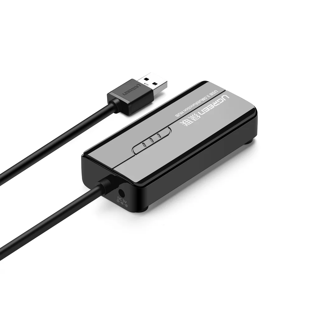 Imagem 2 de 4 do produto Adaptador Hub USB 3.0a Ugreen,Para Rj45 E 3 USB 3.0a, Preto