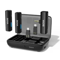 Microfone de Lapela, sem fio, Boya, Link para iPhone, Android e DSLR