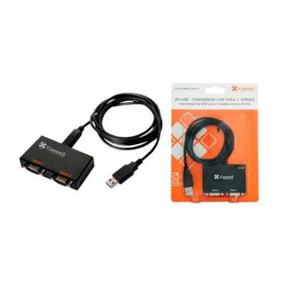 Conversor De Usb Para 2 Saídas, Seriais Rs232, Comm5 2s-usb