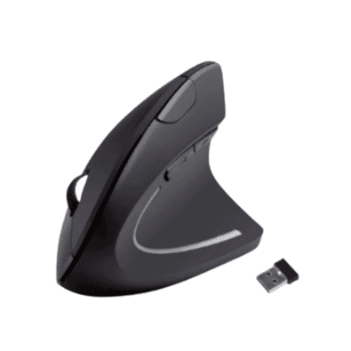 Mouse Sem Fio Ergonômico, 6 botões, DPI Ajustável (800/1200/1600)
