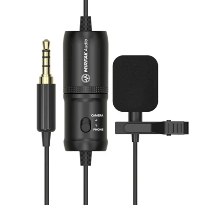 Microfone De Lapela Mirfak Mc1,Com Conector 3.5mm, Preto