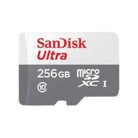 Cartão de memória microsd sandisk 256gb ultra velocidade de 100mbs alta capacidade armazenamento gravação e reprodução de vídeos full hd e fotos de al