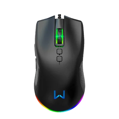 Mouse Gamer Multi Multi Rush, RGB, 12000dpi,7 Botões Pixart 3327, Preto - Mo392