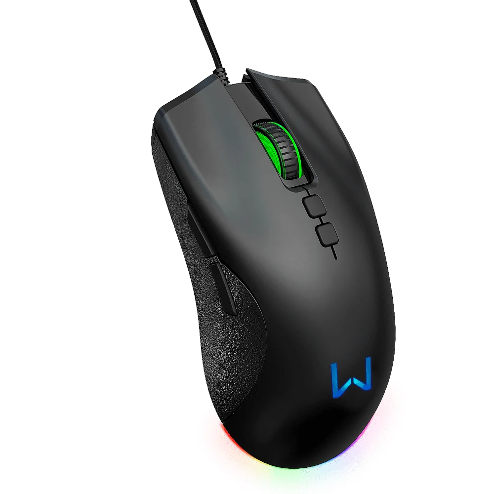 Imagem 2 de 3 do produto Mouse Gamer Multi Multi Rush, RGB, 12000dpi,7 Botões Pixart 3327, Preto - Mo392