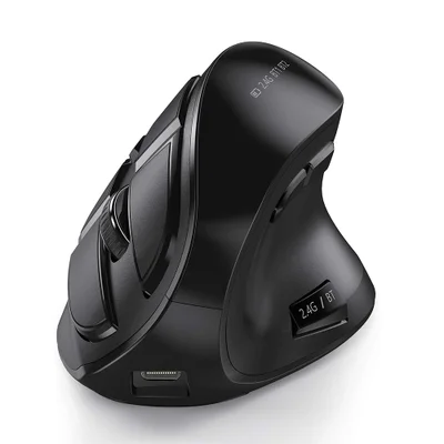 Mouse Vertical Seenda Iwg Sgm01,Sem Fio, Recarregável, Preto